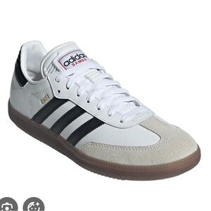 Adidas Samba White and Black Trainers
